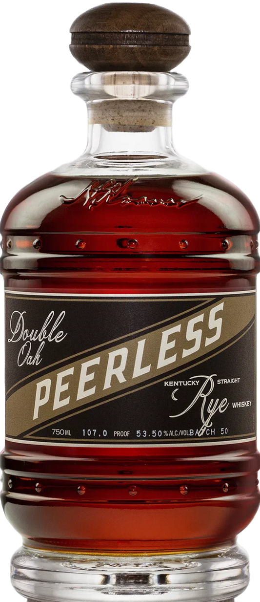 Peerless Distilling Double Oak Kentucky Straight Rye Whiskey Twice Barreled in New Oak 750 ML